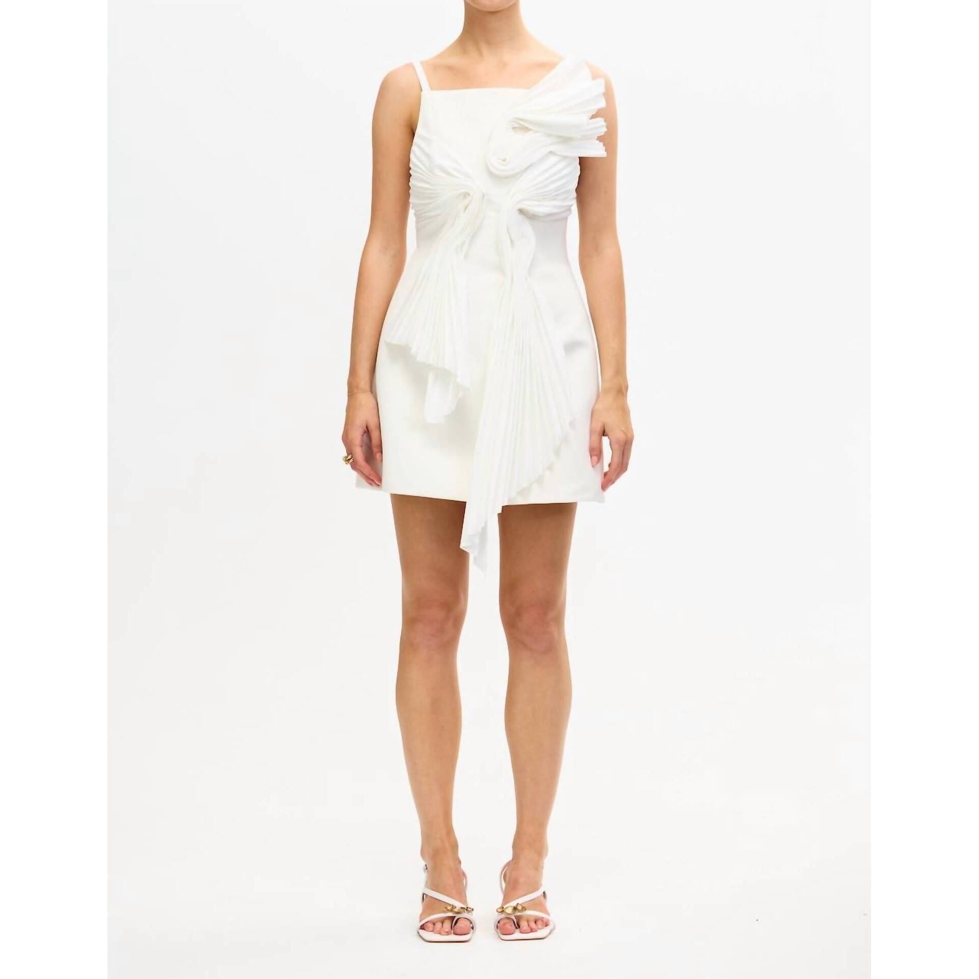 New Acler Crowcombe Mini Dress In Ivory